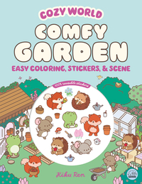 Cozy World Comfy Garden: Easy Coloring and Sticker Scene for Teens, Young Adults, and Adults