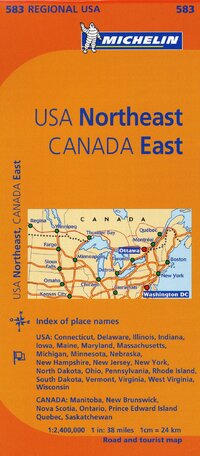 Michelin Map USA Northeast, Canada East