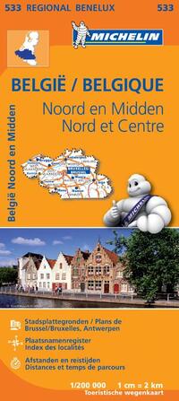 Michelin Wegenkaart 533 België Noord en Midden