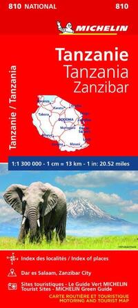 Tanzania & Zanzibar - Michelin National Map 810