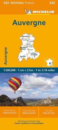 Auvergne Limousin - Michelin Regional Map 522