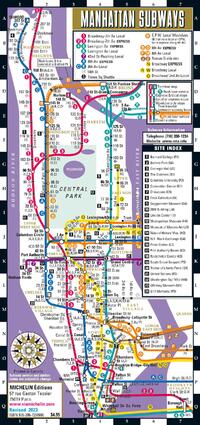 Streetwise Map Manhattan - Laminated City Center Street Map of Manhattan Subway Bus: City Plans