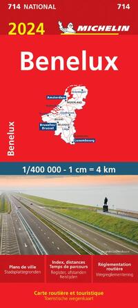 Michelin Wegenkaart 714 Benelux 2024 Michelin Boek 9782067262577   9782067262577 