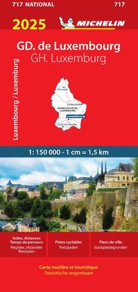 Michelin Wegenkaart 717 GH Luxemburg 2025