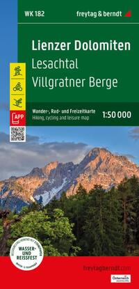 freytag & berndt Wanderkarte WK 182 Lienzer Dolomiten, Lesachtal - Villgratner Berge 1:50.000
