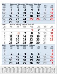 3-Monats-Planer Comfort Blau 2026