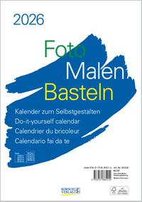 Foto-Malen-Basteln Bastelkalender A4 weiß 2026
