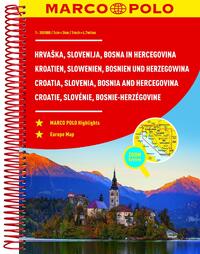 Croatia, Slovenia, Bosnia and Hercegovina Marco Polo Road Atlas