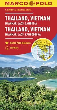 Marco Polo Wegenkaart Thailand, Vietnam, Myanmar, Laos, Cambodja