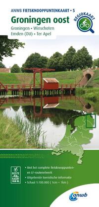 Fietsknooppuntenkaart Groningen oost 1:100.000