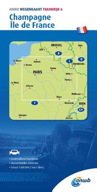 ANWB Wegenkaart Frankrijk 6. Champagne/ Ile de France