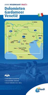 ANWB*Wegenkaart Italië 3. Dolomieten/Gardameer/Venetië