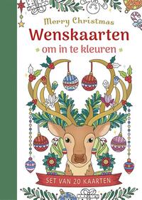 Wenskaarten om in te kleuren - Merry Christmas