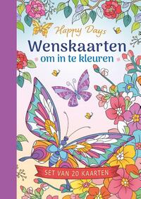Wenskaarten om in te kleuren - Happy Days