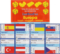 Zoobookoo Kubusboek Europa Kaart,Vlaggen, Weetjes