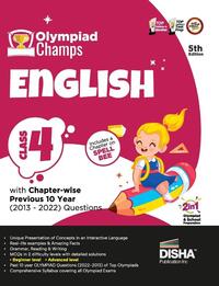 Olympiad Champs English Class 4 with Chapter-wise Previous 10 Year (2013 - 2022) Questions 5th Edition | Complete Prep Guide with Theory, PYQs, Past & Practice Exercise |