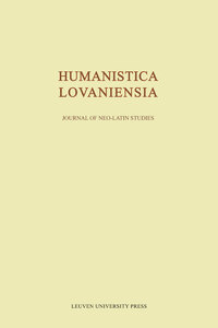 Humanistica Lovaniensia Volume LVII