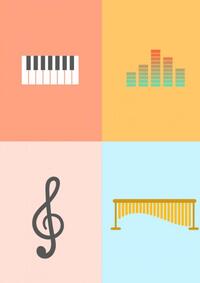 Notenbalken Leeg Notitieboek (A4) Zachte kaft- Colourful- Allets comfort