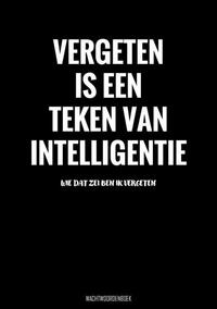 Vergeten Is een Teken van Intelligentie - Wachtwoordenboek