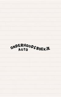 Onderhoudsboekje Auto