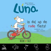 Luna is dol op de rode fiets