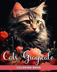 Cats Grayscale Coloring Book