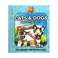 Picture Cross Cats & Dogs and Other Pets: 100+ Nonogram Logic Coloring Puzzles